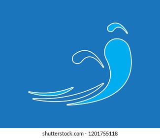 Water wave logo template