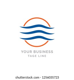 Water wave Logo Template