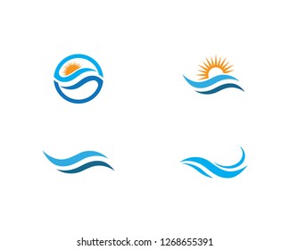 Water wave Logo Template