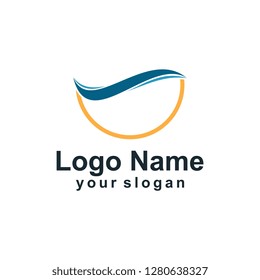 water wave logo template
