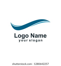 water wave logo template