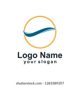water wave logo template