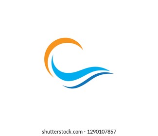 Water wave Logo Template