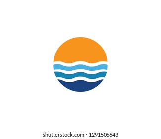 Water wave Logo Template
