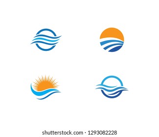 Water wave Logo Template