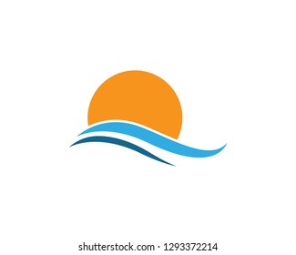 Water wave Logo Template