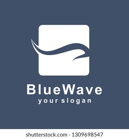 Water wave logo template