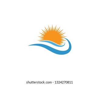 Water wave Logo Template