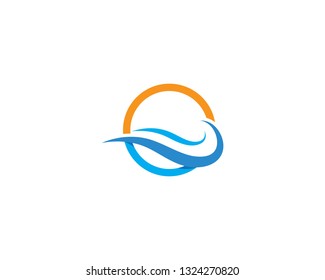 Water wave Logo Template