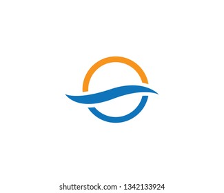 Water wave Logo Template
