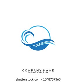 Water wave Logo Template