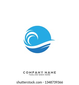 Water wave Logo Template