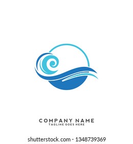 Water wave Logo Template