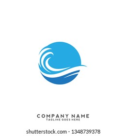 Water wave Logo Template