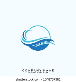 Water wave Logo Template