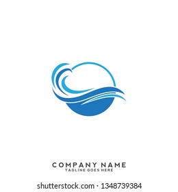 Water wave Logo Template