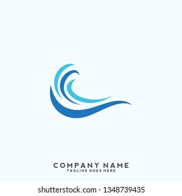 Water wave Logo Template
