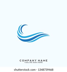 Water wave Logo Template