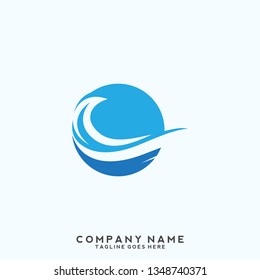 Water wave Logo Template
