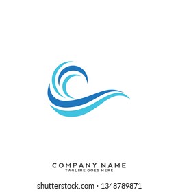 Water wave Logo Template