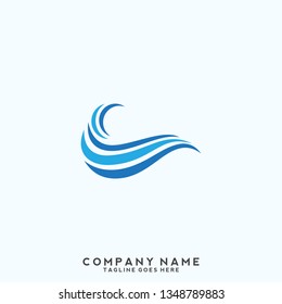 Water wave Logo Template