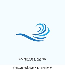 Water wave Logo Template