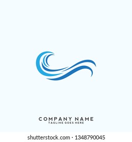 Water wave Logo Template