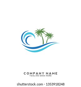 Water wave Logo Template