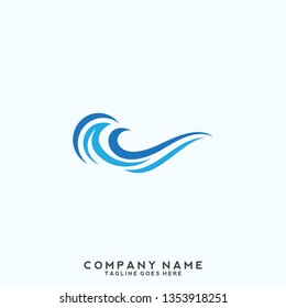Water wave Logo Template
