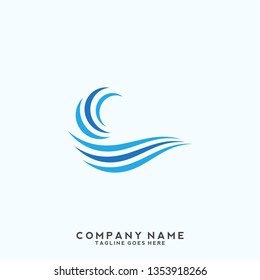 Water wave Logo Template