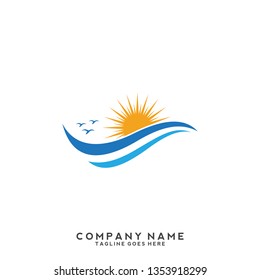 Water wave Logo Template