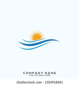 Water wave Logo Template