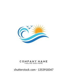 Water wave Logo Template