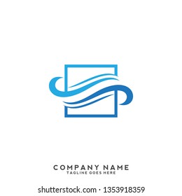 Water wave Logo Template