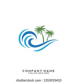 Water wave Logo Template
