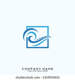 Water wave Logo Template