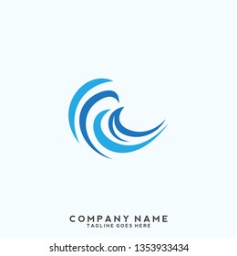 Water wave Logo Template