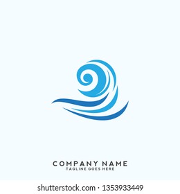 Water wave Logo Template