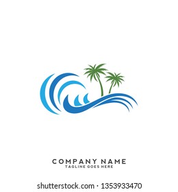Water wave Logo Template