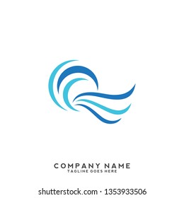 Water wave Logo Template