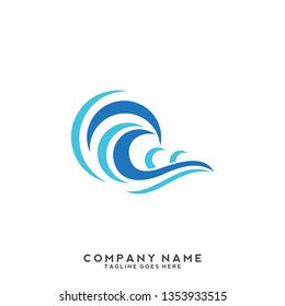 Water wave Logo Template
