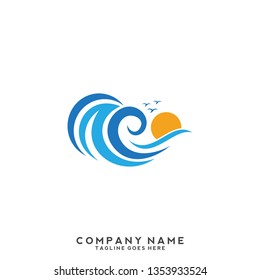 Water wave Logo Template