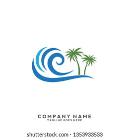 Water wave Logo Template