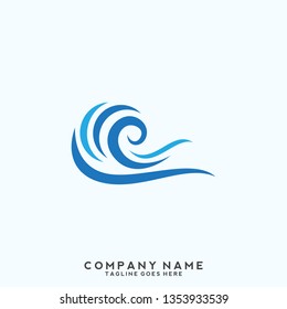 Water wave Logo Template
