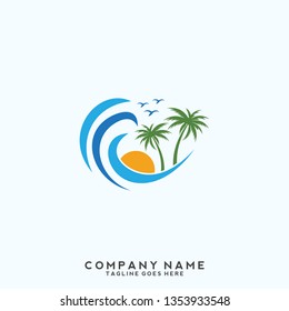 Water wave Logo Template