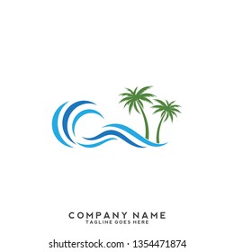 Water wave Logo Template
