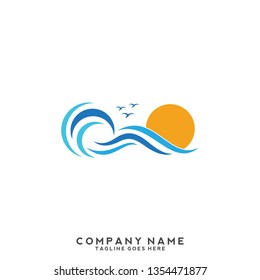Water wave Logo Template