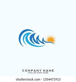Water wave Logo Template
