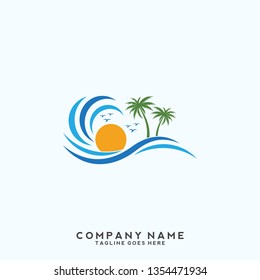 Water wave Logo Template