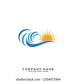 Water wave Logo Template